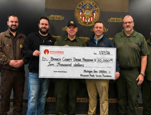 Michigan Gas Utilities Donation Enhances Branch County Sheriff's Office Drone Program